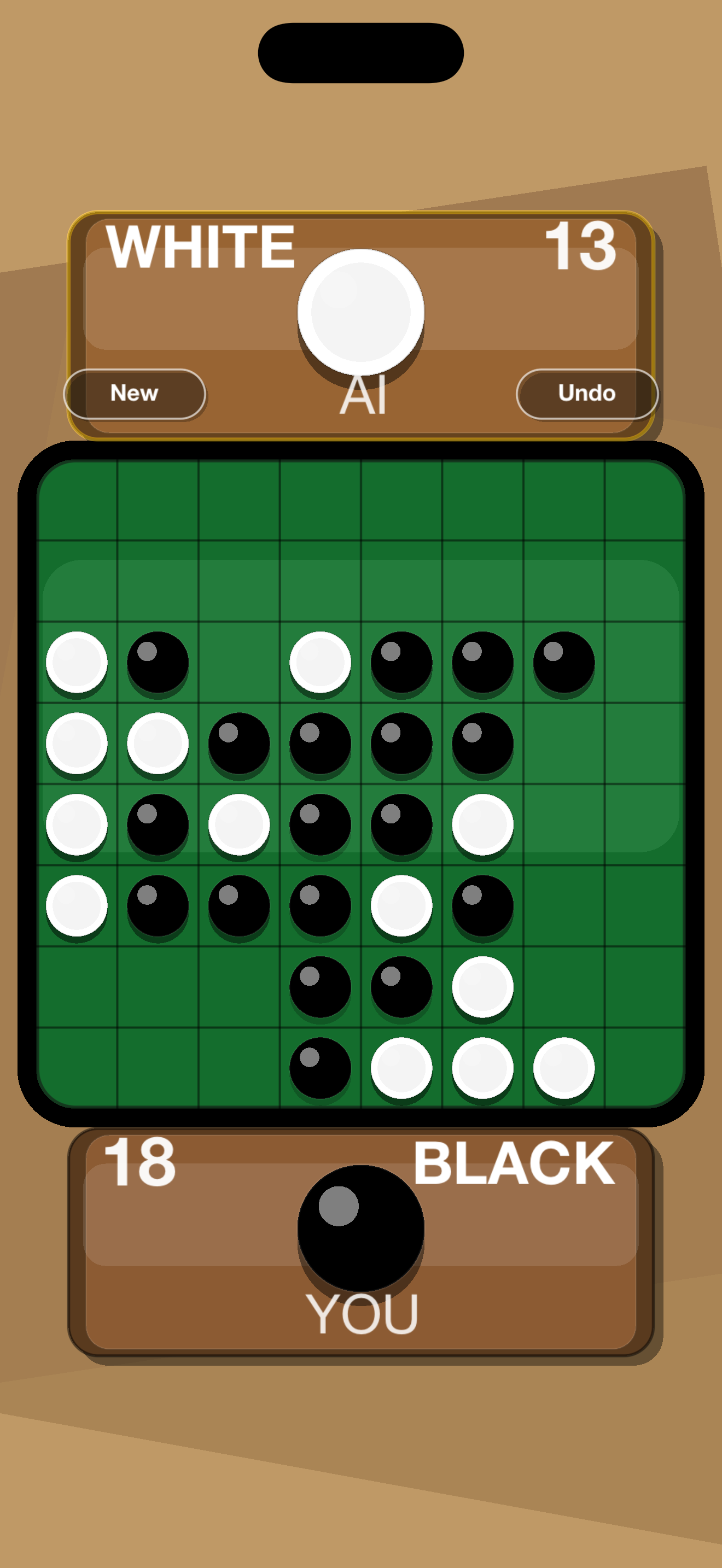 Examples of game settings and result screens